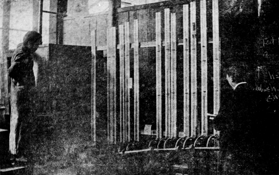 1916年学生在水力学实验室做实验